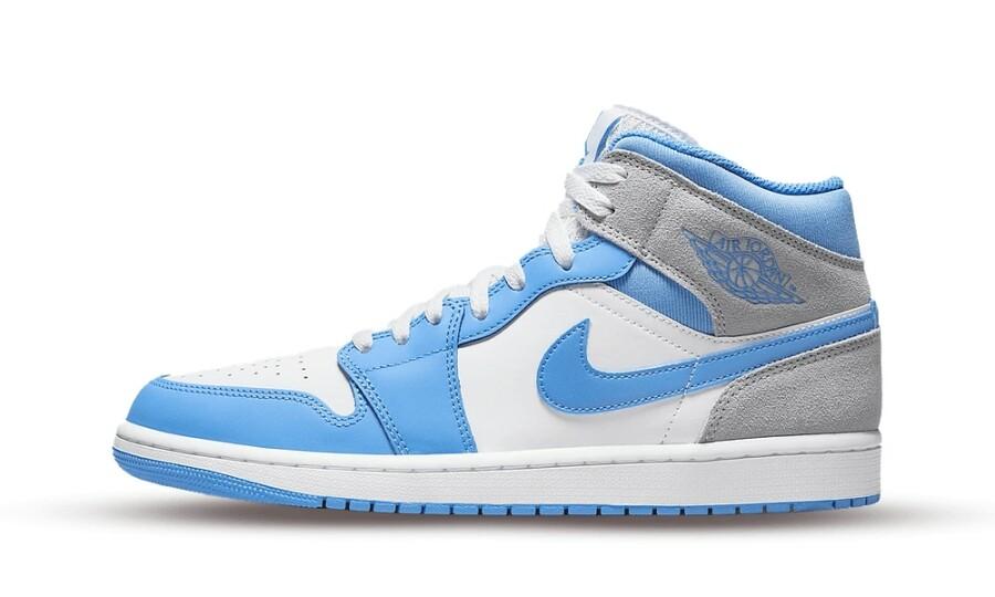 Image of Jordan 1 Mid University Blue Grey